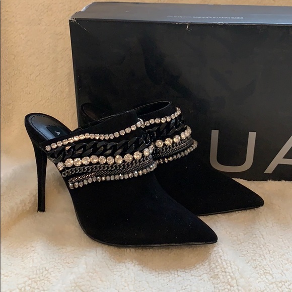 Aqua Womens AQ-Dare Embellished Rhinestone Mules - Picture 7 of 13